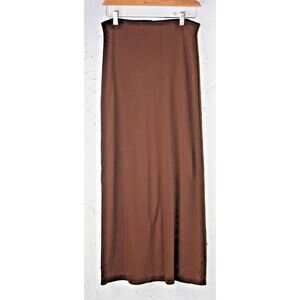 CW Maxi Dress Skirt Womens size M Brown Knit Work Casual